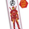 Counted Cross Stitch Pattern of Bookmark "The Avengers: Iron Man" - Download in PDF