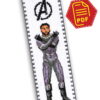 Counted Cross Stitch Pattern of Bookmark "The Avengers: Black Panther" – Download in PDF
