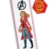 Counted Cross Stitch Pattern of Bookmark "The Avengers: Scarlet Witch" - Download in PDF