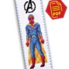 Counted Cross Stitch Pattern of Bookmark "The Avengers: Vision" – Download in PDF