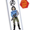 Free Counted Cross Stitch Pattern of Bookmark "The Avengers: Winter Soldier" – Download in PDF