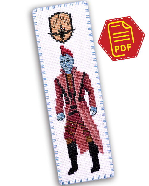 Counted Cross Stitch Pattern of Bookmark "Guardians of the Galaxy: Yondu Udonta" - Download in PDF
