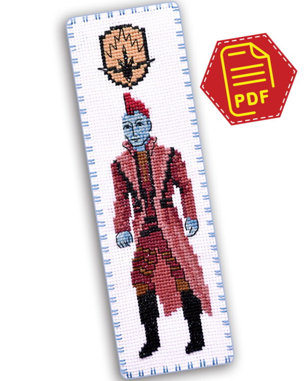 Counted Cross Stitch Pattern of Bookmark "Guardians of the Galaxy: Yondu Udonta" - Download in PDF