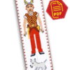 Cartoon Character "Asterix" Cross Stitch Pattern of Bookmark - Download in PDF