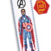 Counted Cross Stitch Pattern of Bookmark "The Avengers: Falcon" – Download in PDF