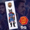 Counted Cross Stitch Pattern of Bookmark "Guardians of the Galaxy: Rocket Raccoon" - Download in PDF