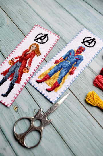 Counted Cross Stitch Pattern of Bookmark "The Avengers: Vision" – Download in PDF