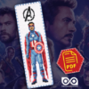 Counted Cross Stitch Pattern of Bookmark "The Avengers: Falcon" – Download in PDF