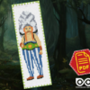 Cartoon Character "Obelix" Cross Stitch Pattern of Bookmark - Download in PDF