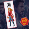 Counted Cross Stitch Pattern of Bookmark "The Avengers: Scarlet Witch" - Download in PDF