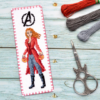 Counted Cross Stitch Pattern of Bookmark "The Avengers: Scarlet Witch" - Download in PDF