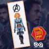 Counted Cross Stitch Pattern of Bookmark "The Avengers: Black Widow" - Download in PDF