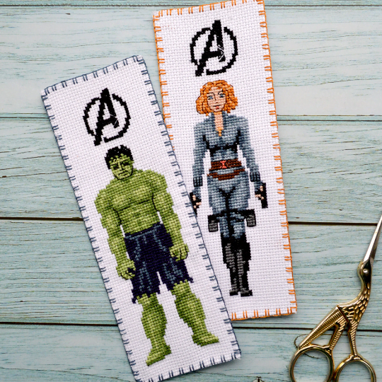 Counted Cross Stitch Pattern of Bookmark "The Avengers: Black Widow" - Download in PDF