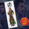 Counted Cross Stitch Pattern of Bookmark "The Avengers: Loki Laufeyson" - Download in PDF