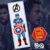 Counted Cross Stitch Pattern of Bookmark "The Avengers: Captain America" - Download in PDF