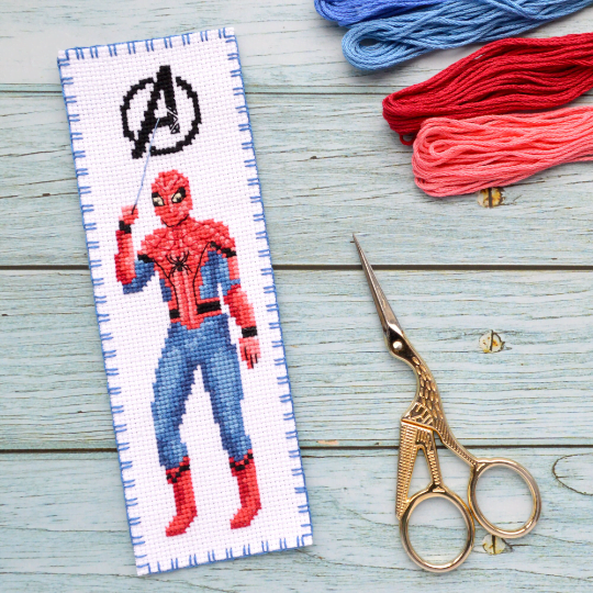 Counted Cross Stitch Pattern of Bookmark "The Avengers: Spider Man" - Download in PDF
