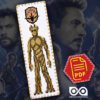 Counted Cross Stitch Pattern of Bookmark "Guardians of the Galaxy: Groot" - Download in PDF