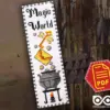 Counted Cross Stitch Bookmark Pattern "The Potions Cauldron"