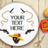 Personalized cross stitch pattern with custom text