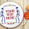 Personalized cross stitch pattern with custom text – P9-036c
