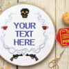 Personalized cross stitch pattern with custom text – P9-034c