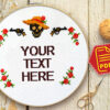 Personalized cross stitch pattern with custom text