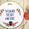 Personalized cross stitch pattern with custom text – P9-031c