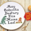 Counted cross stitch pattern - May Godzilla destroy this home last