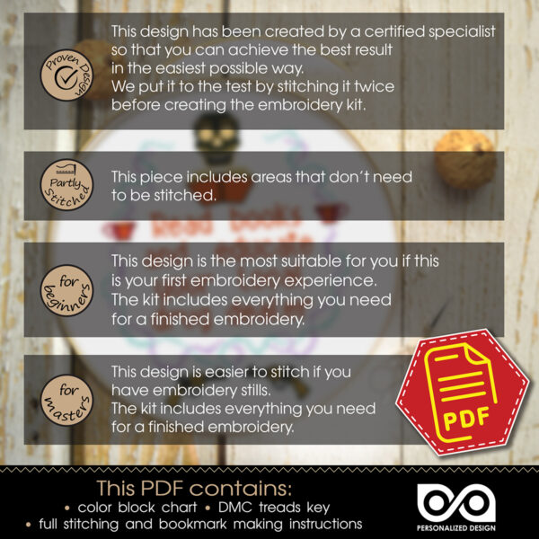 Counted cross stitch pattern - Read books and educate your local drug dealer 3