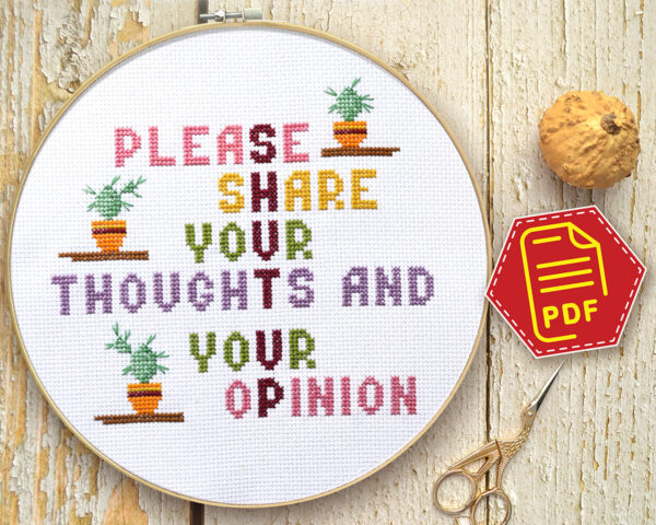 Counted cross stitch pattern - Please share your thoughts and your opinion