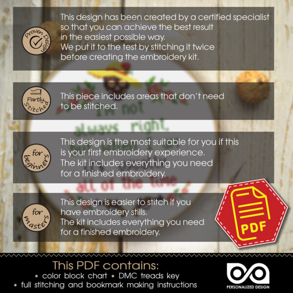 Counted cross stitch pattern - I’m not always right but when I am it’s usually all the time 3