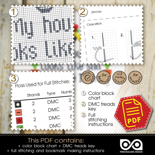 Counted cross stitch pattern - My house looks like shit because I was making this 2