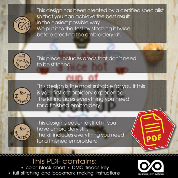 Counted cross stitch pattern - How about a nice hot cup of shut the fuck up 3