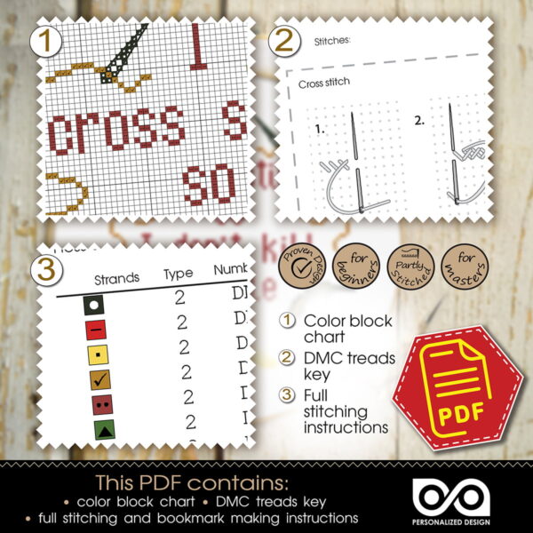 Counted cross stitch pattern - I cross stitch so I don't kill people 2