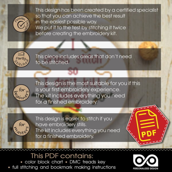 Counted cross stitch pattern - I cross stitch so I don't kill people 3