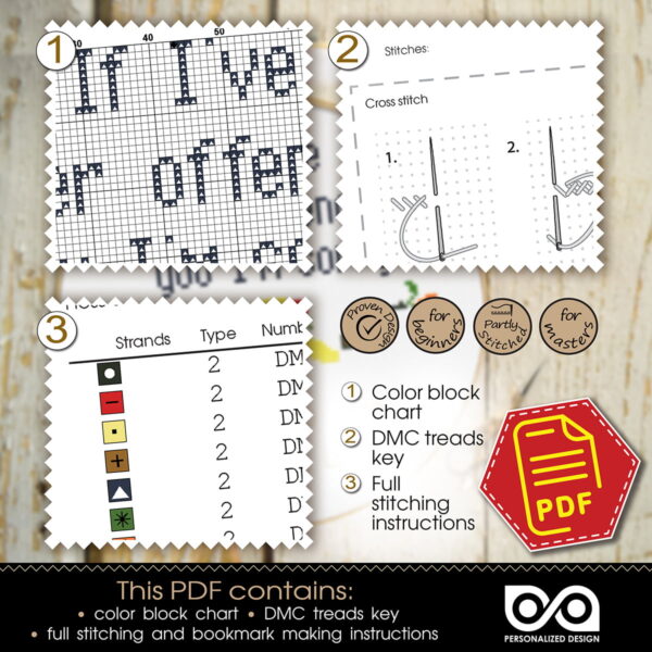 Counted cross stitch pattern - If I’ve ever offended you I’m sorry 2