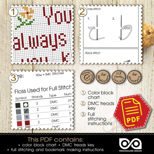 Counted cross stitch pattern - You will always be lucky if you know how to make friends with strange cats 2