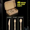 Disposable Wooden Cutlery Set "May The Forks Be with You"