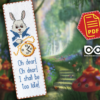 Cross stitch pattern of Bookmark "Alice in Wonderland: White Rabbit" – Download in PDF
