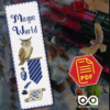 Cross stitch pattern of Bookmark “Harry Potter: Slytherin Owl” – Download in PDF