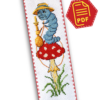 Fairy cross stitch pattern of Bookmark "Alice in Wonderland: Caterpillar" - Download in PDF