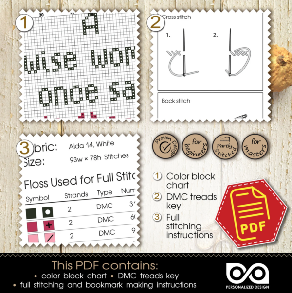 Quote Cross Stitch Pattern "A wise woman once said Fuck this shit and lived happily after ever" - Download in PDF