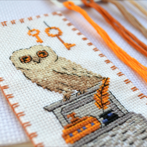 Bookmark cross stitch pattern "Night Owl" - Download in PDF