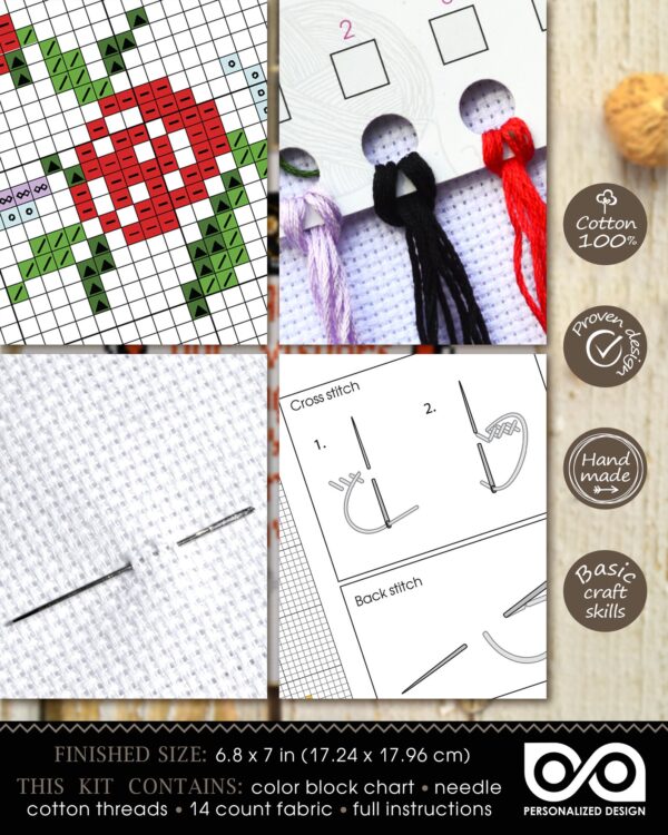 Quote Cross Stitch Kit "All our visitors bring joy Some by coming Others by leaving"