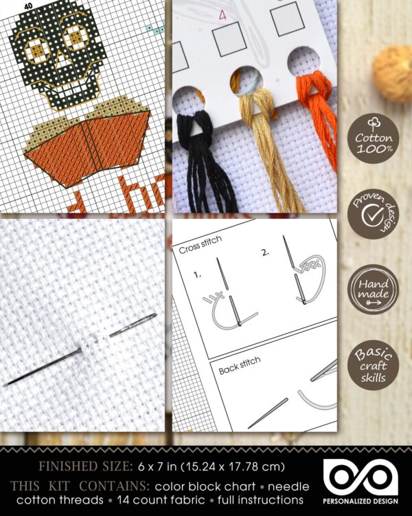 Quote Cross Stitch Kit "Read books and educate your local drug dealer"