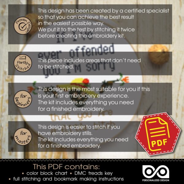 Quote Cross Stitch Pattern "If I've ever offended you I'm sorry - That you are a little bitch"