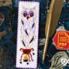 Counted Cross Stitch Pattern of Bookmark “Owl Spell” – Download in PDF