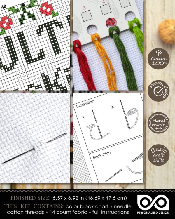 Quote Cross Stitch Kit "Adulting - Fucking Bullshit, Would Not Recommend"