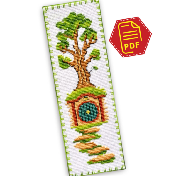 Bookmark cross stitch pattern "Lord of The Rings: The Shire of Middle-Earth" - Download in PDF
