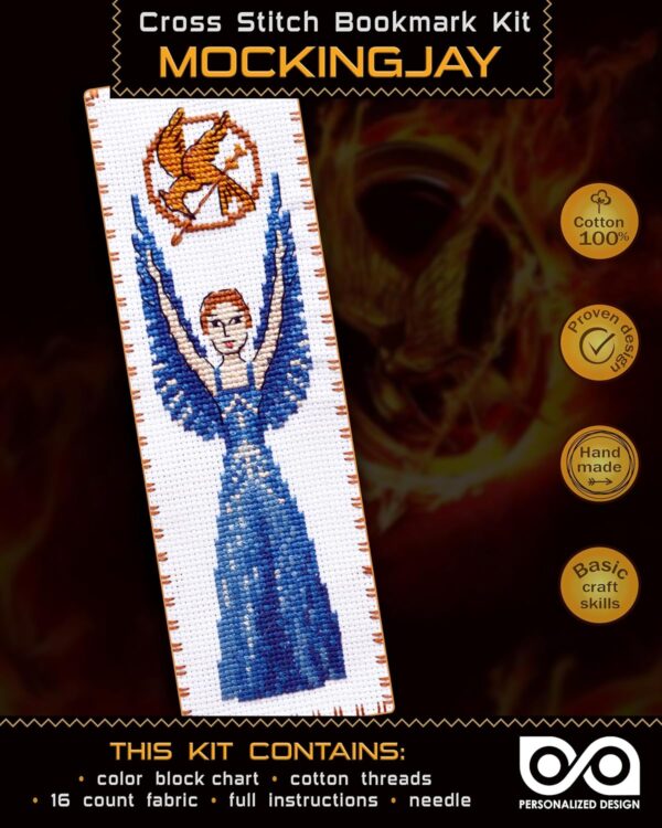 Counted Cross Stitch Bookmark Kit "The Hunger Games: Mockingjay"